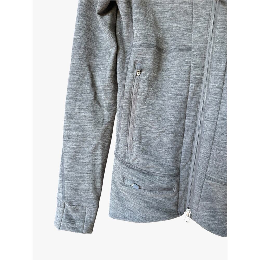 Icebreaker Merino Wool Hooded Full Zip Jacket Women’s Small Gray Gorpcore Hiking - Picture 4 of 8